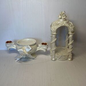 Victorian Style Unity Candle and Wedding Cake Topper